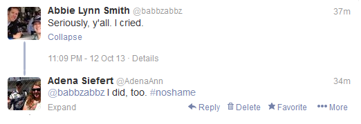A tweet from our very own @babbzabbz.