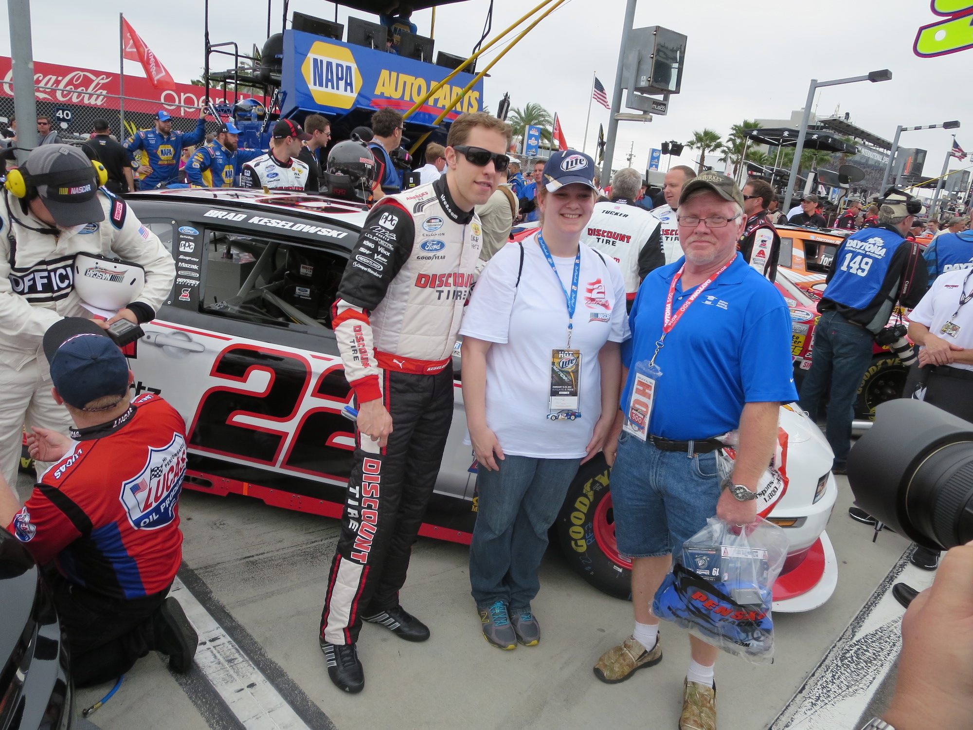 Meeting Brad on Pit Road before the Nationwide Race