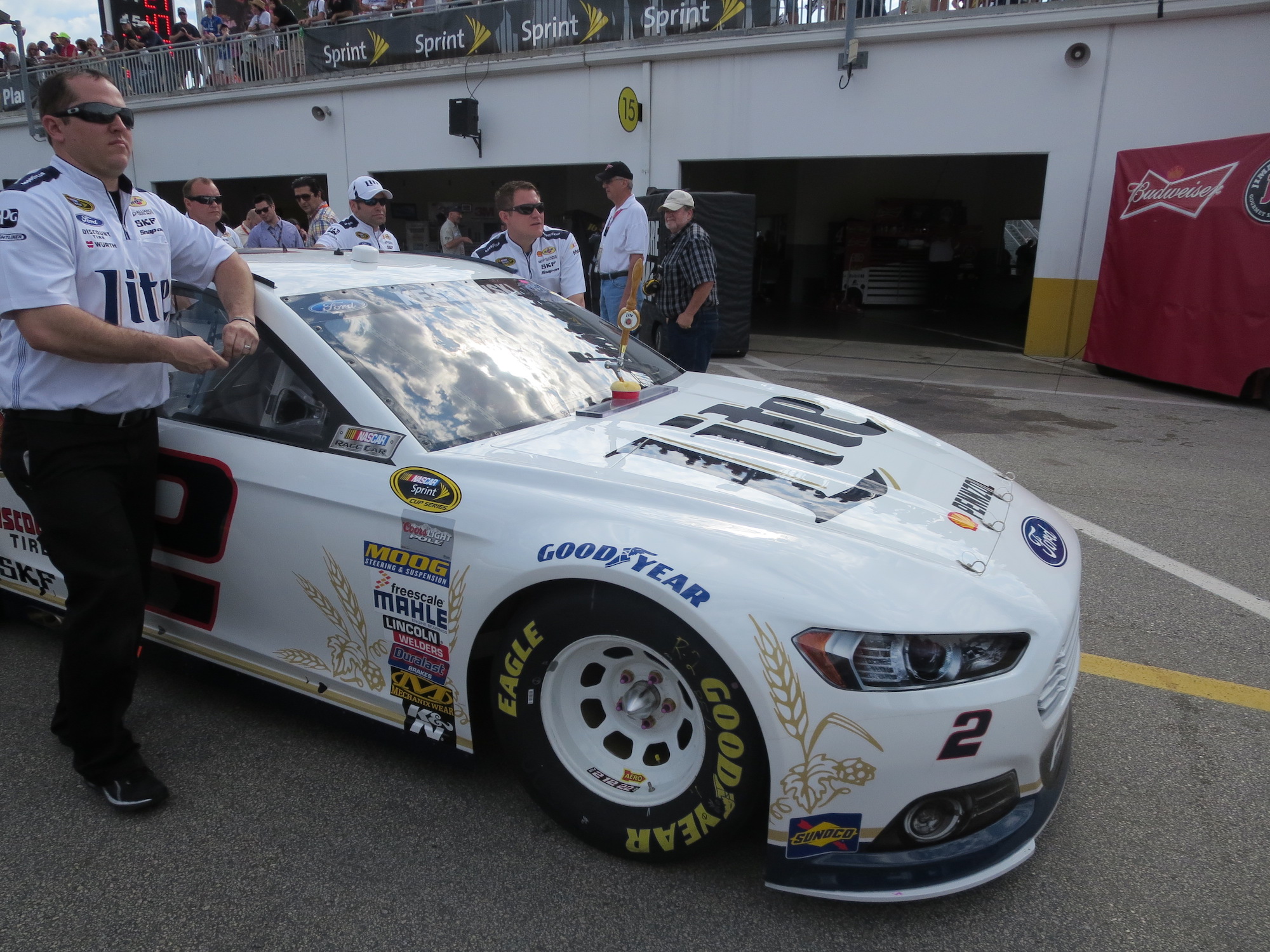 White Deuce being rolled to the grid