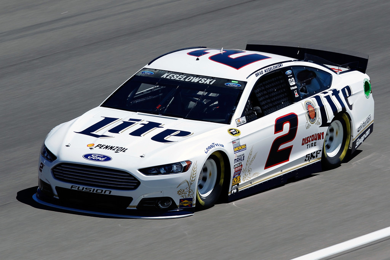 Brad runs the Miller Lite Ford through a practice lap at Las Vegas Motor Speedway (Getty Images).